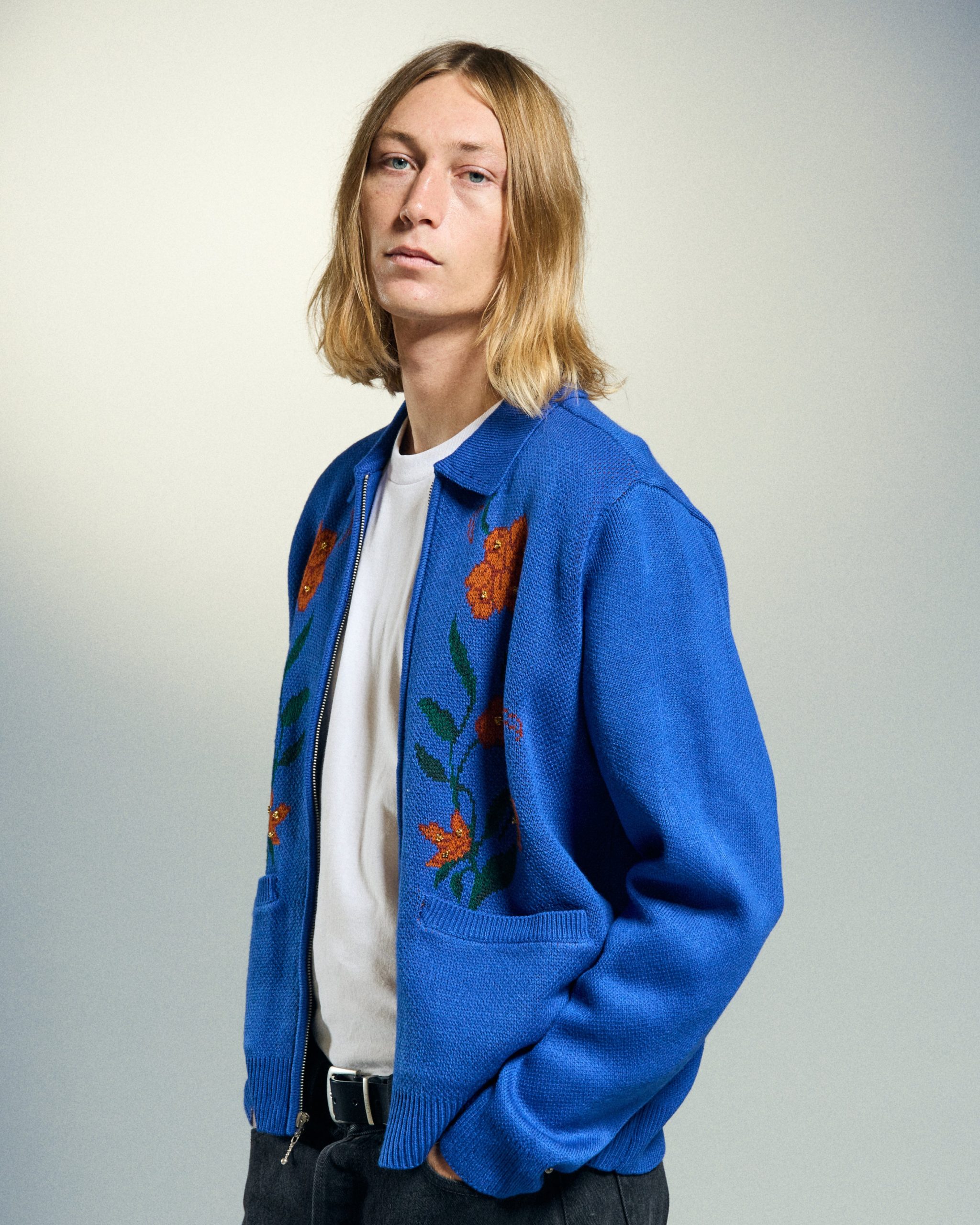 FLORAL ZIP CARDIGAN - Image 4