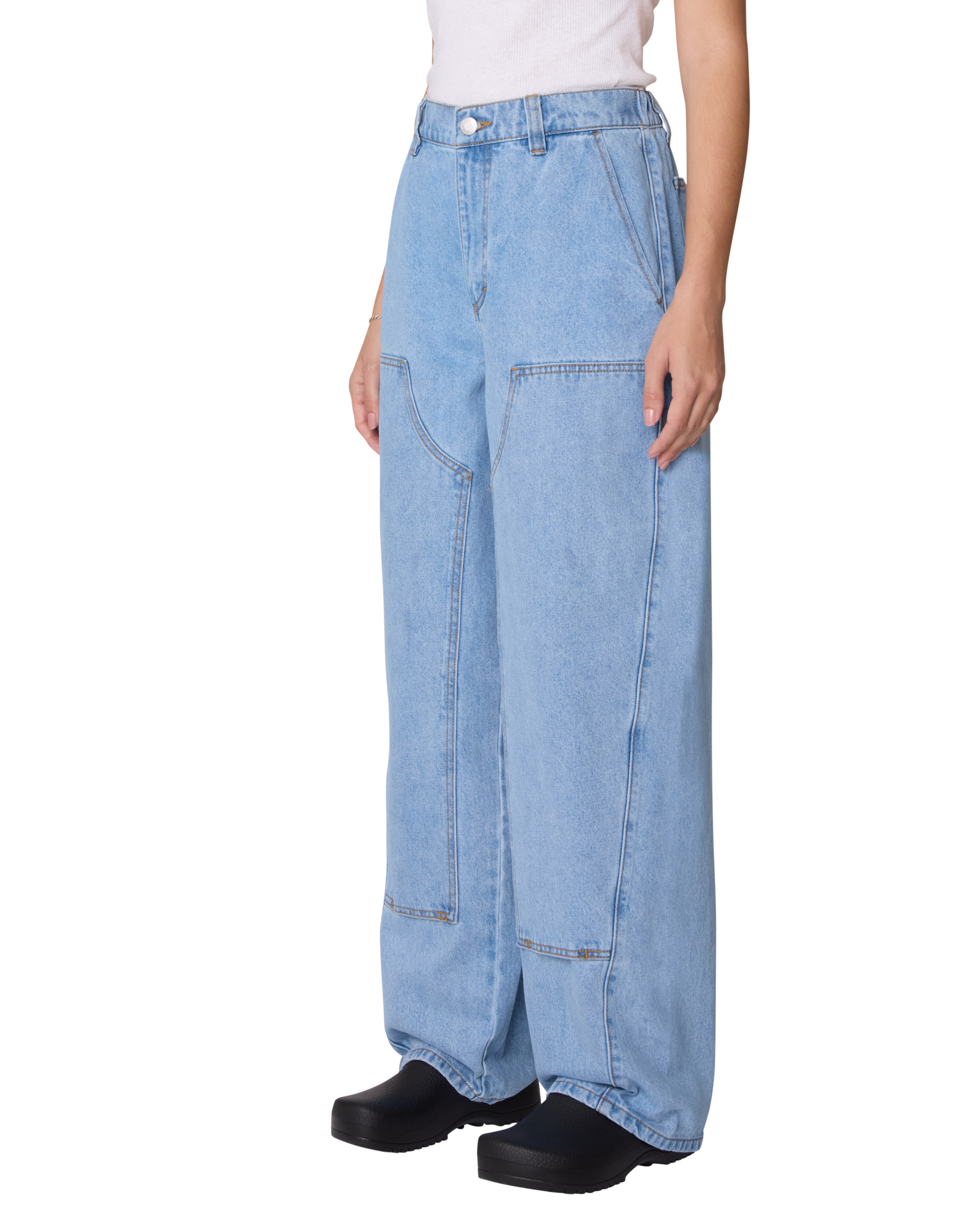 LEAH III BAGGY DBL KNEE DENIM - Image 2