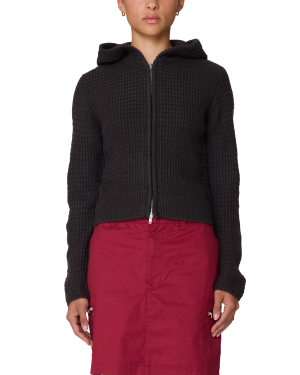 GLENDA HOOD ZIP SWEATER