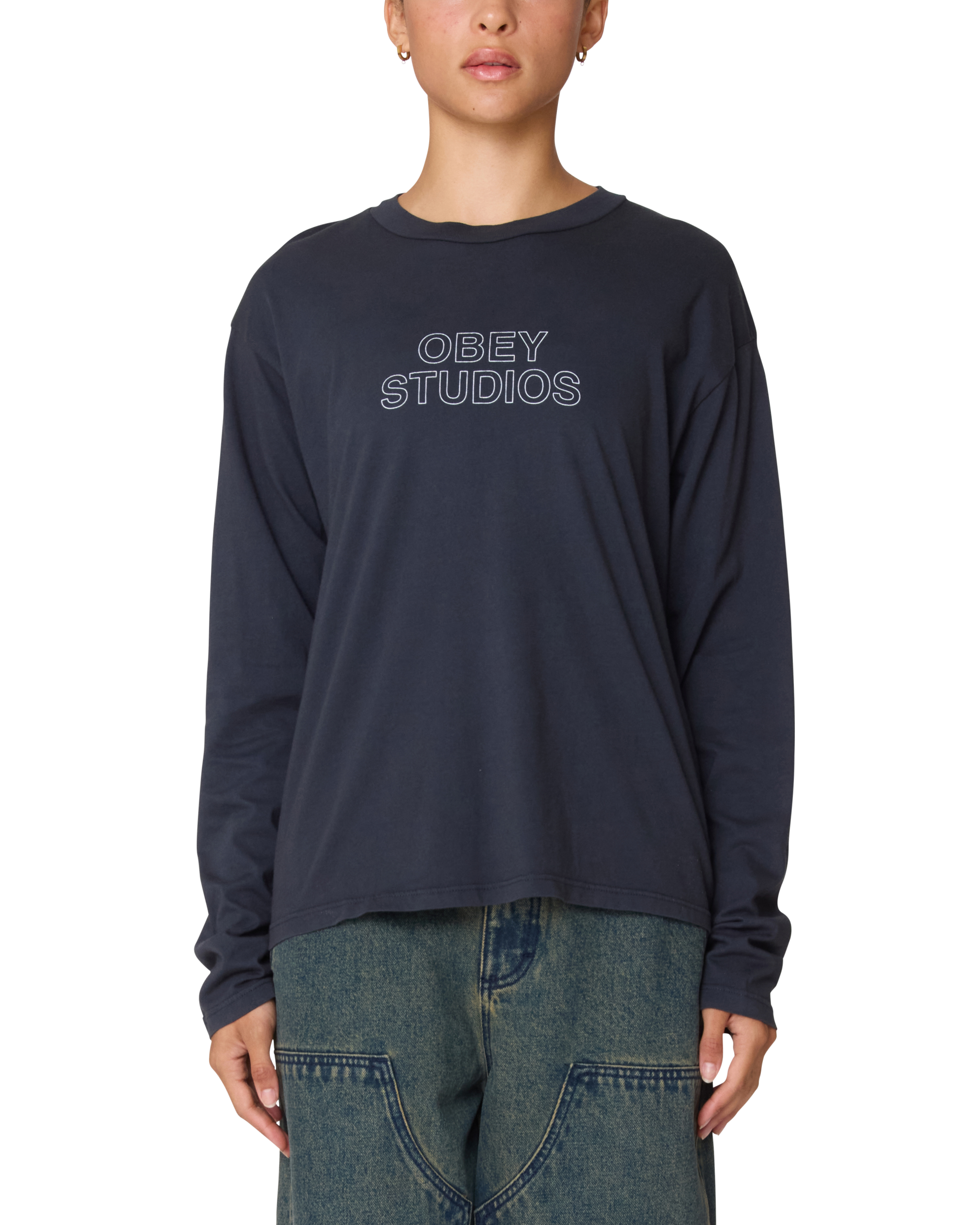 OBEY STUDIOS OUTLINE LS MICHA T-SHIRT